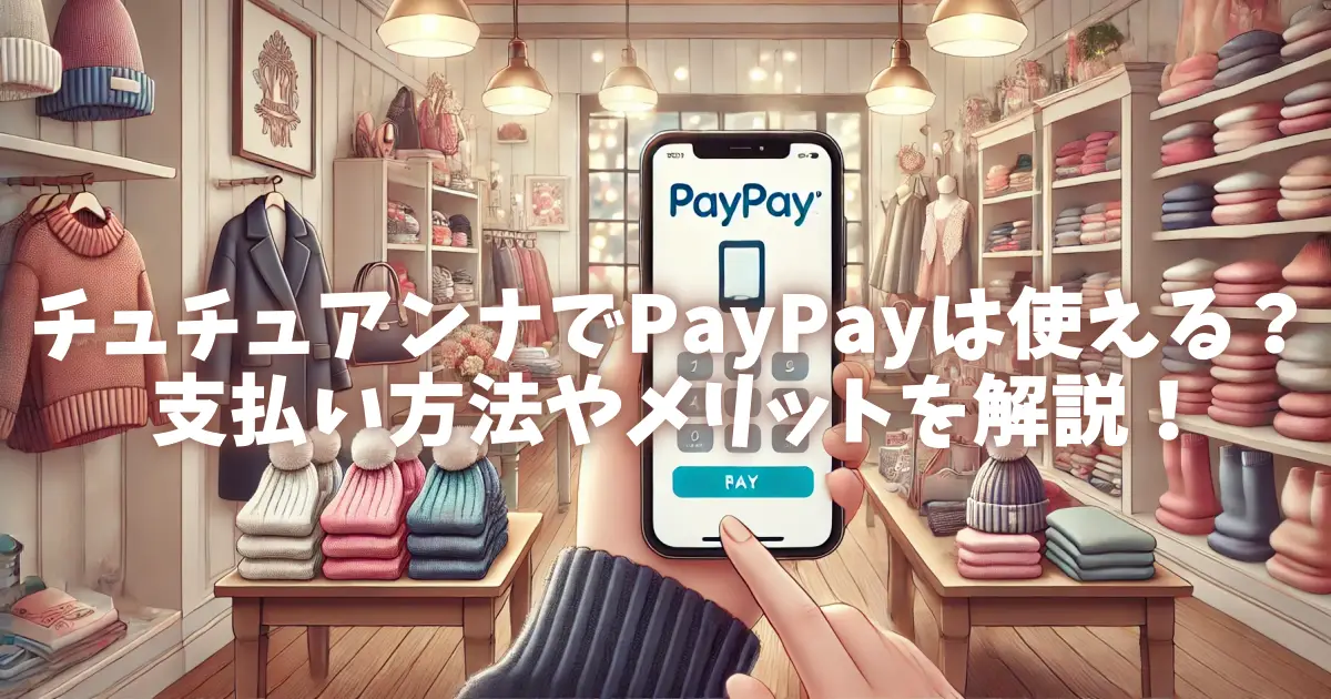 チュチュアンナでPayPayは使える？支払い方法やメリットを解説！